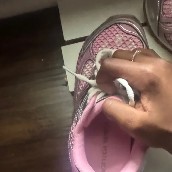 Bottega Veneta Lavender and Silver Women's Sneakers